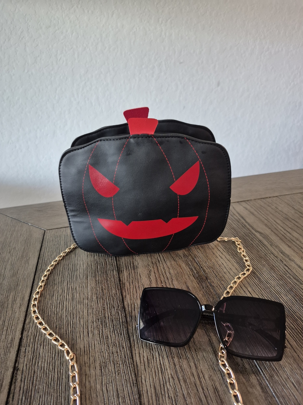 Black Pumpkin Crossbody Bag – Halloween Jack-O'-Lantern Purse